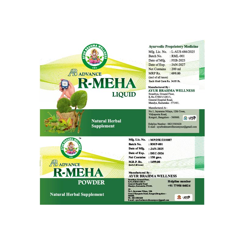Ayur Brahma Advance R Meha Powder & Liquid Combo - Image 5